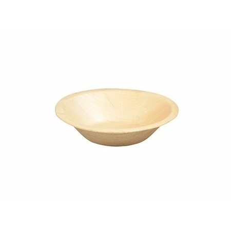 1x Disposable palm leaf bowl 13 cm