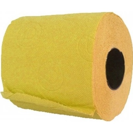 Fuchsia roze/geel/zwart wc papier rol pakket