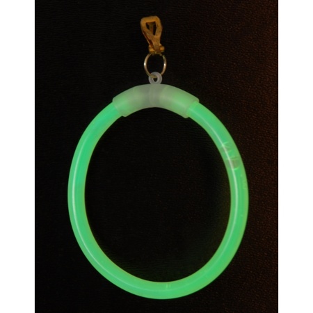 1x Pair green neon glow in the dark earrings