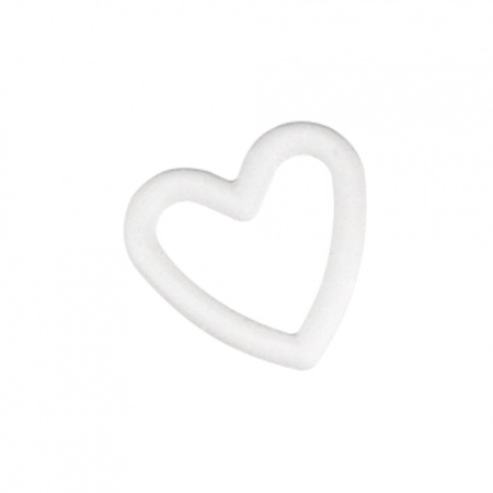 1x Styrofoam open heart 19 cm