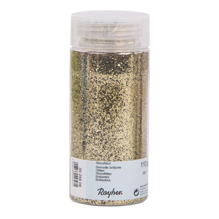 1x Pot sprinkle glitters gold 110 gram