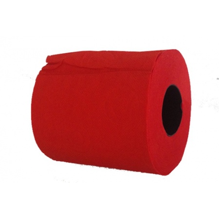Rood/geel/zwart wc papier rol pakket