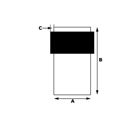 1x pieces door stopper / door stoppers stainless steel 4 x 3 cm