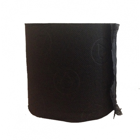 1x Black toilet paper roll 140 sheets