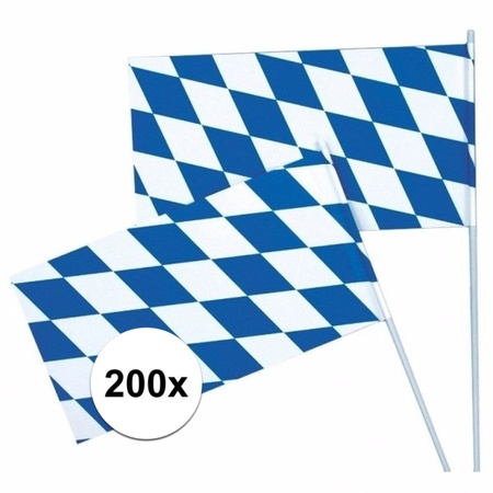 200x Wave flags Oktoberfest blue/white