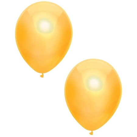 20x Yellow metallic balloons 30 cm