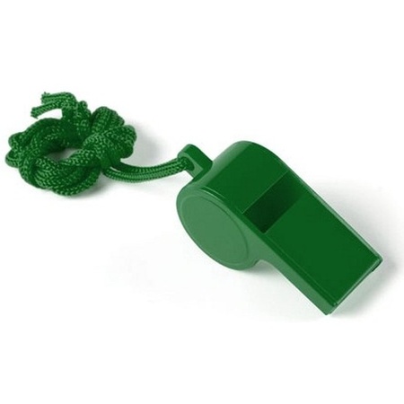20x Green whistle on cord