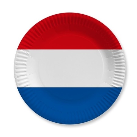 20x Holland rood wit blauw wegwerp bordjes 20 stuks
