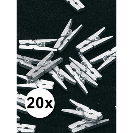 Mini knijpers zilver 20x