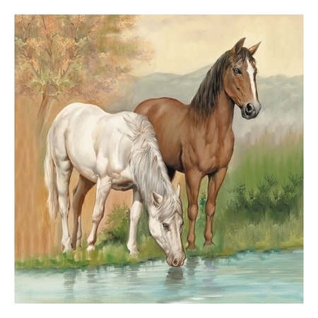 20x Paarden servetten 33 x 33 cm