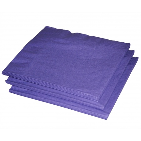 Purple paper napkins 20x pieces
