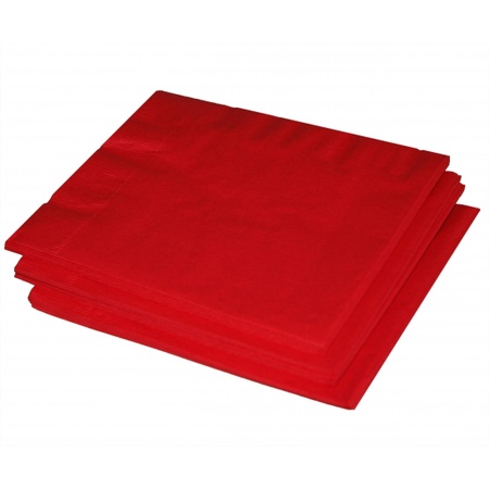 20x Red napkins 33 x 33 cm