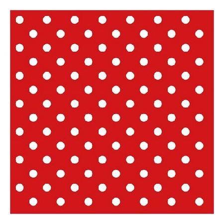 20x Napkins red with white dots