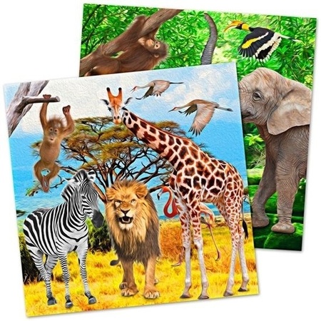 20x Safari/jungle party napkins 33 cm