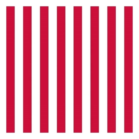 20x Napkin stripes red/white 3-layers 