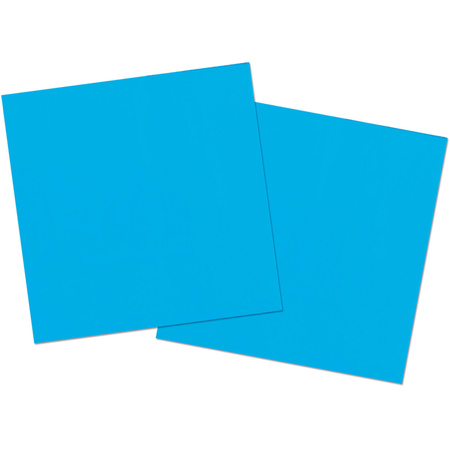 Table set color blue 16x plates/16x drinkcups/20x napkins