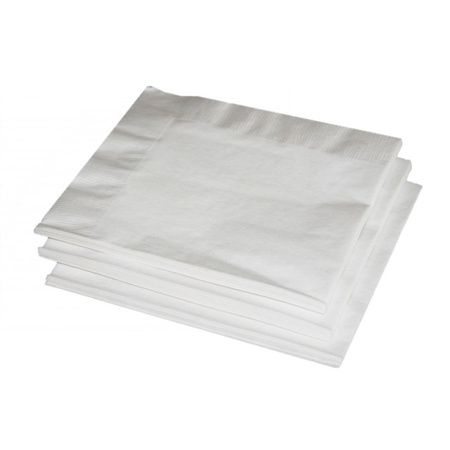 20x White napkins 33 x 33 cm