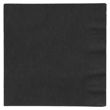 Black napkins 33 x 33 cm