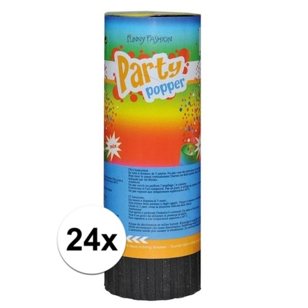 24x Mini party poppers 11 cm 