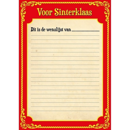 24x Papieren school Sinterklaasfeest kleurplaat placemats
