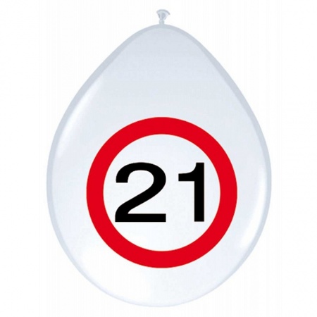 24x Balloons 21 years road sign