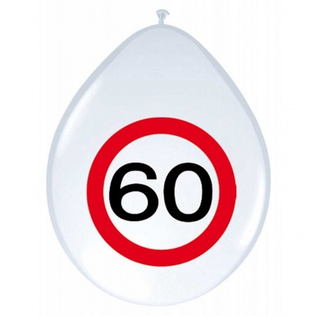 24x Balloons 60 years road sign