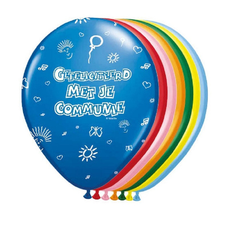 24x stuks Ballonnen communie thema