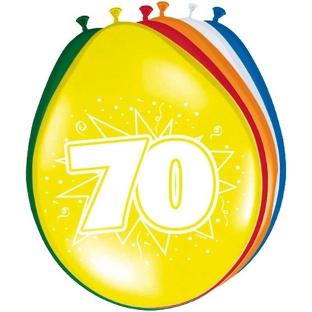 24x stuks ballonnen 70 jaar