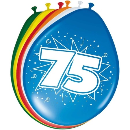 24x stuks ballonnen 75 jaar