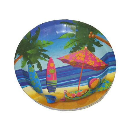 24x Party plates hawaii 23 cm