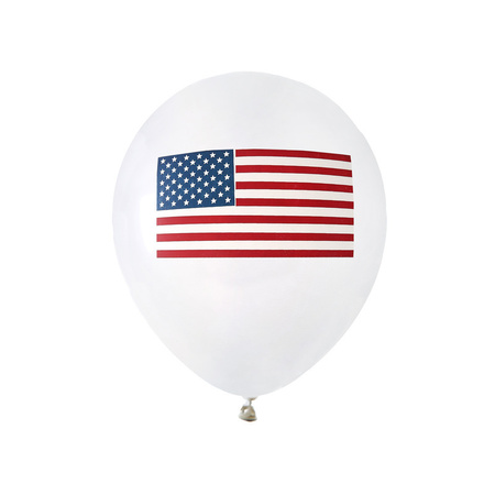 24x Balloons American flag/USA theme 23 cm
