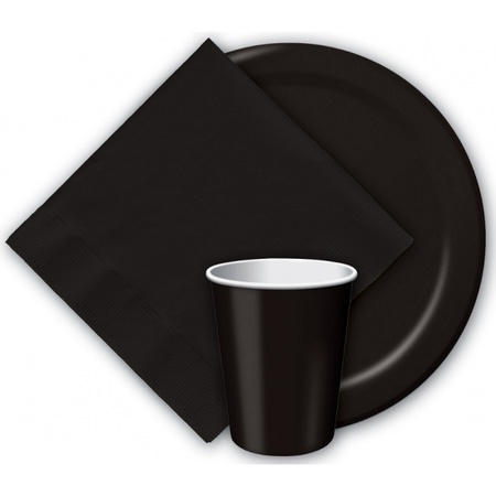 Black paper cups 24 pcs.