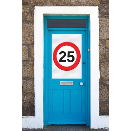 25 jaar verkeersbord deurposter A1