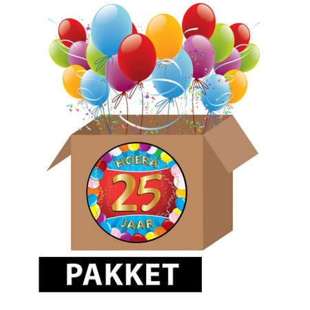 25 jarige feestversiering pakket