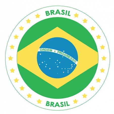 Viltjes met Brazilie vlag opdruk