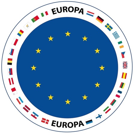 Viltjes met Europa vlag opdruk