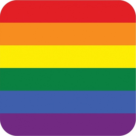 25x Bierviltjes in Gay Pride thema