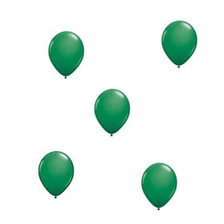 50x ballonnen - 27 cm -  groen /  blauwe versiering