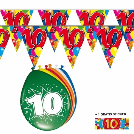 2x 10 year Flagline + balloons