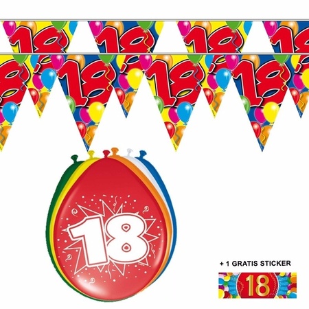 2x 18 year Flagline + balloons
