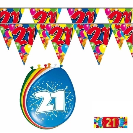 2x 21 year Flagline + balloons