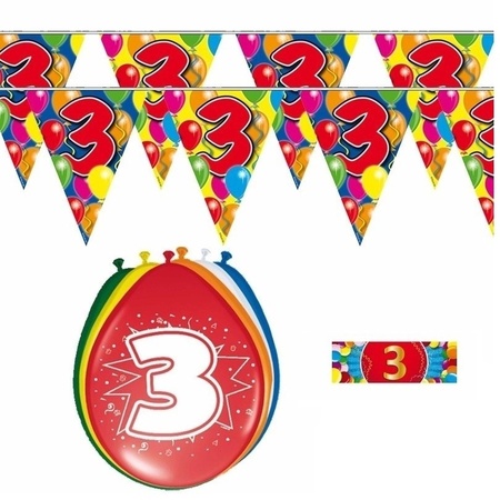 2x 3 year Flagline + balloons