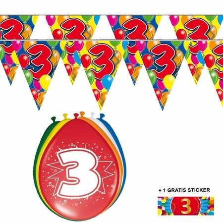 2x 3 year Flagline + balloons