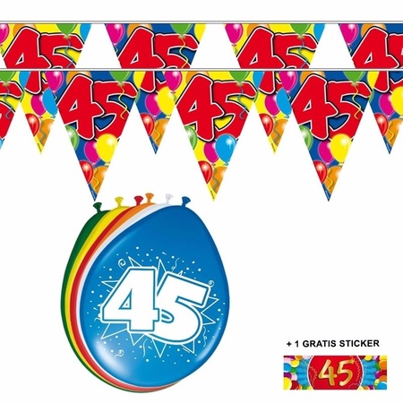 2x 45 year Flagline + balloons
