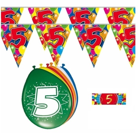 2x 5 year Flagline + balloons
