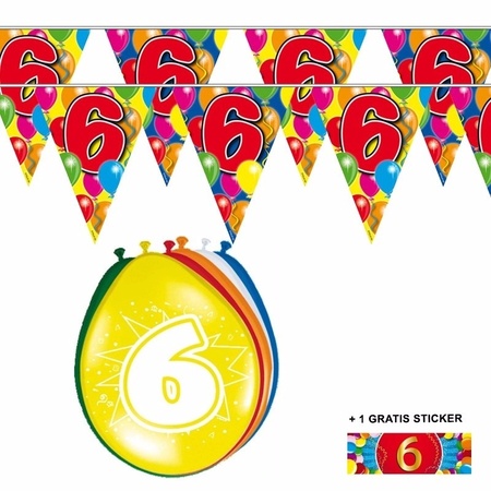 2x 6 year Flagline + balloons