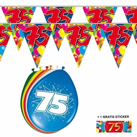 2x 75 year Flagline + balloons