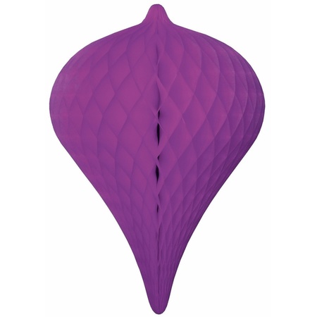 2x Purple icicle honeycomb decoration 30 cm