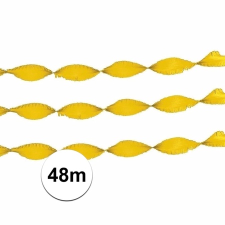 2x Yellow paper garland 24 m