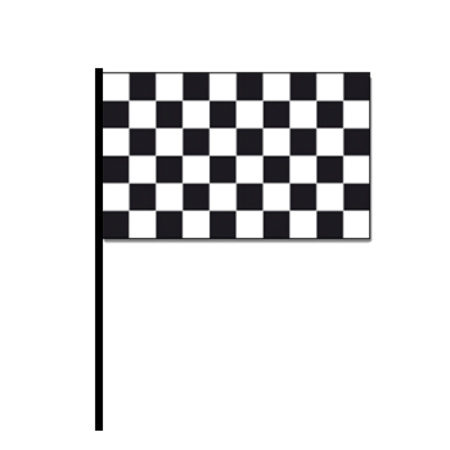 2x Handvlaggen finish auto racing